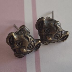 Disney 90s simba the lion king bronze earrings jewellery